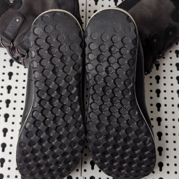 Rockport thinsulate grey leather upper lace up  tall boots size 7.5 - Picture 6 of 7